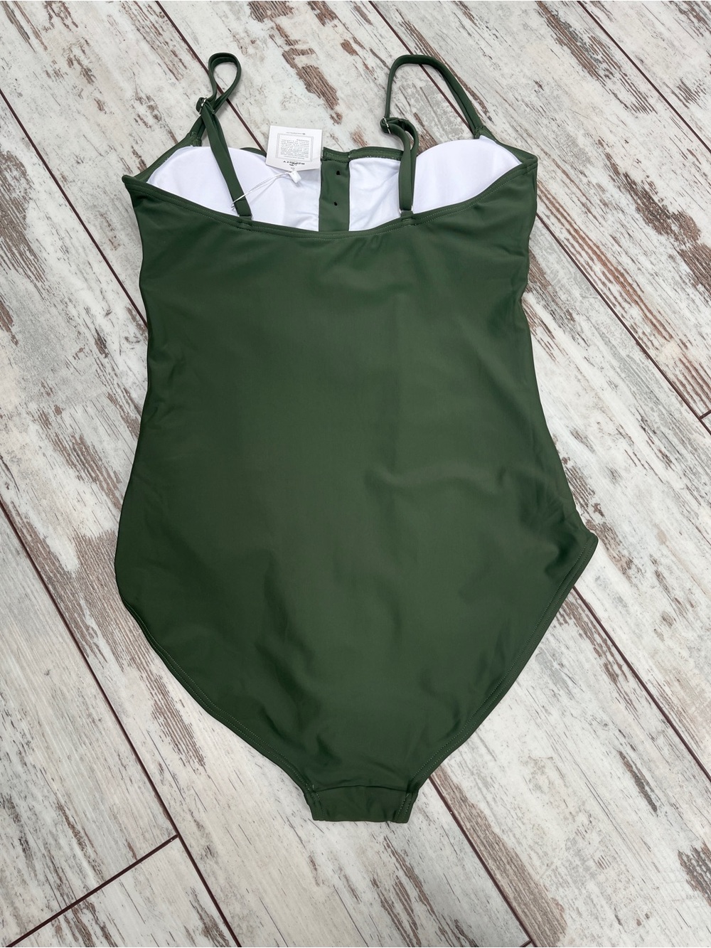 NWT B2PRITY Women Large Army Green One Piece Swimsuit Tummy Control Ruched - Picture 7 of 14